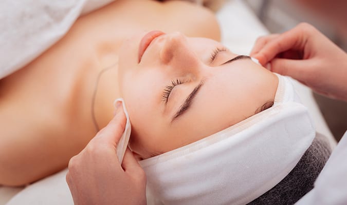 Woman receiving a facial at the Graton Resort & Casino Spa & Salon