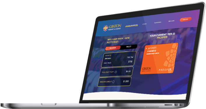 Laptop Displaying Graton Resort Casino's Player Portal